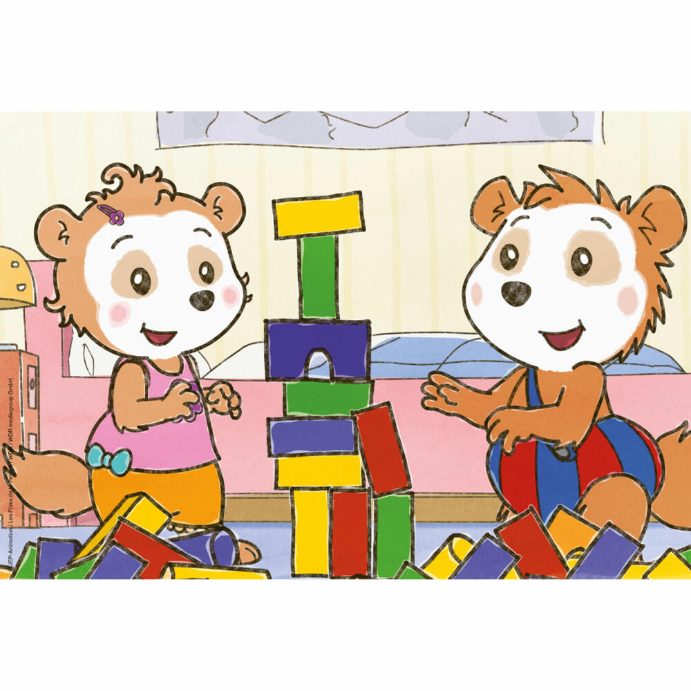 Schmidt Spiele Bobo Siebenschläfer Freunde und Familie, Kinderpuzzle, Kinder Puzzle, Kinderpuzzles, 3 x 24 Teile, 56414