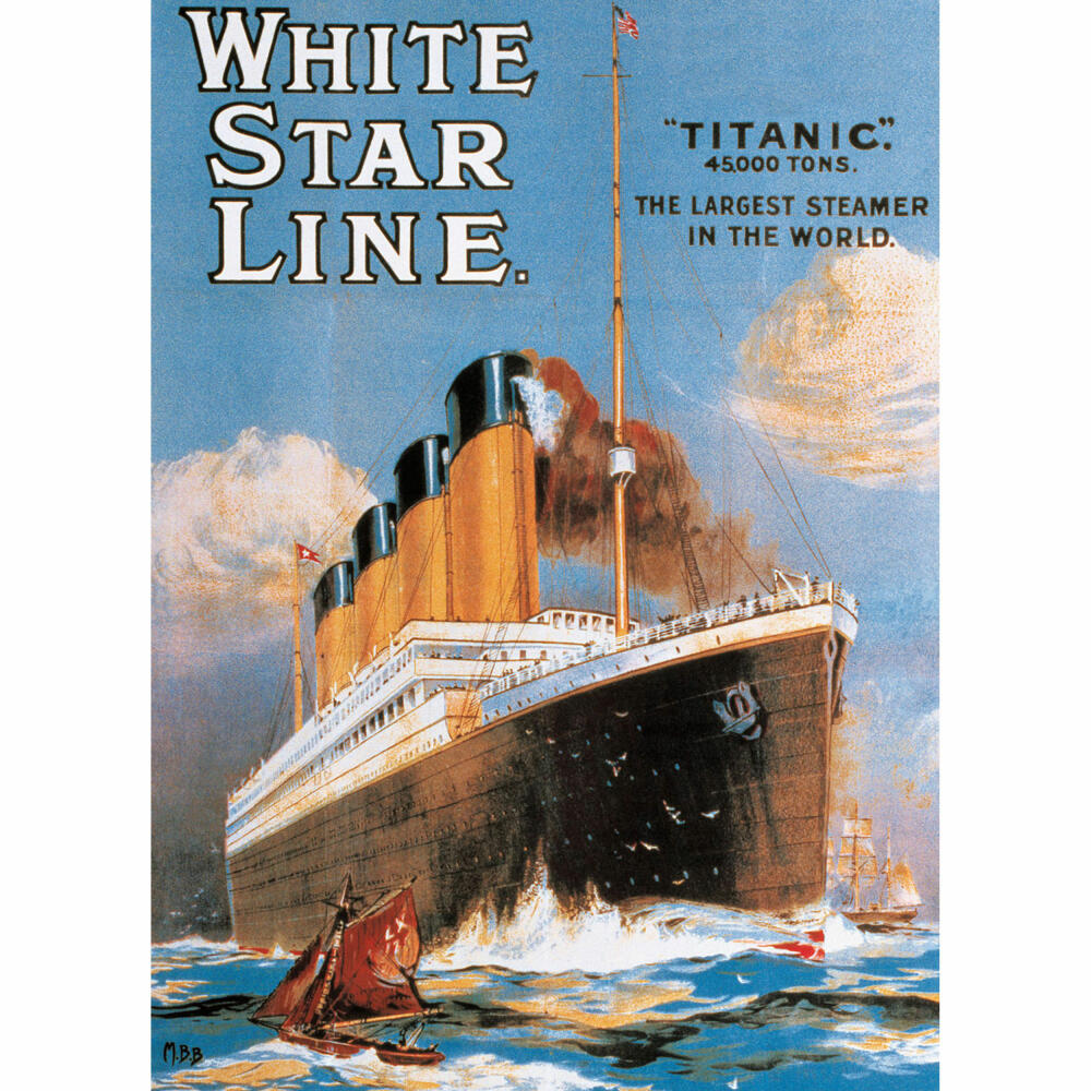 Eurographics Puzzle Titanic White Star Line, 1000 Teile, 68 x 48 cm, 6000-1333