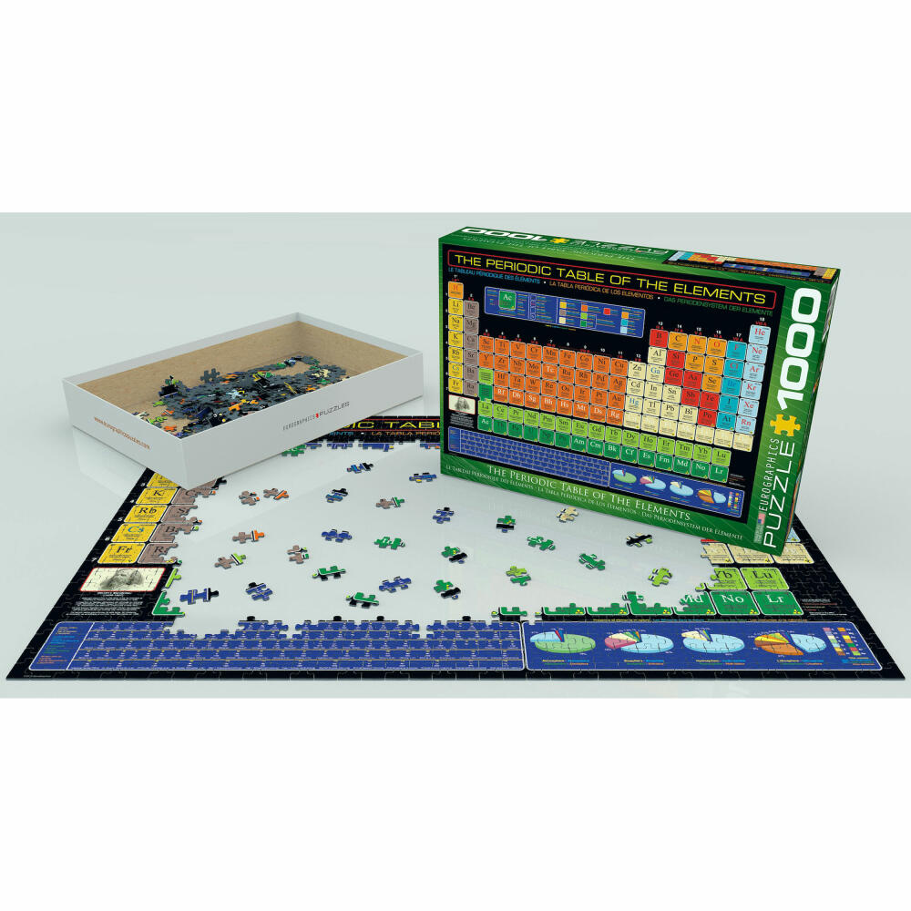 Eurographics Puzzle Periodensystem der Elemente, 1000 Teile, 68 x 48 cm, 6000-1001