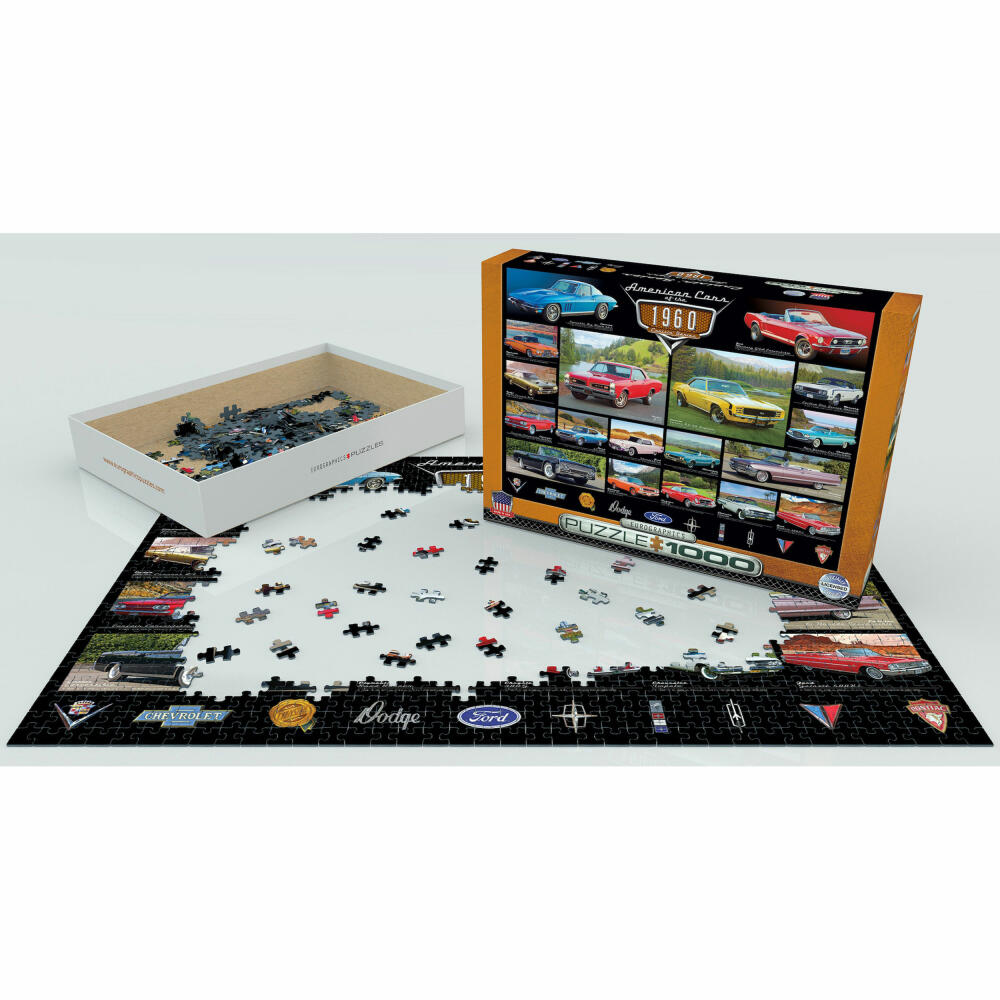 Eurographics Puzzle American Cars of the 1960s, 1000 Teile, 68 x 48 cm, 6000-0677