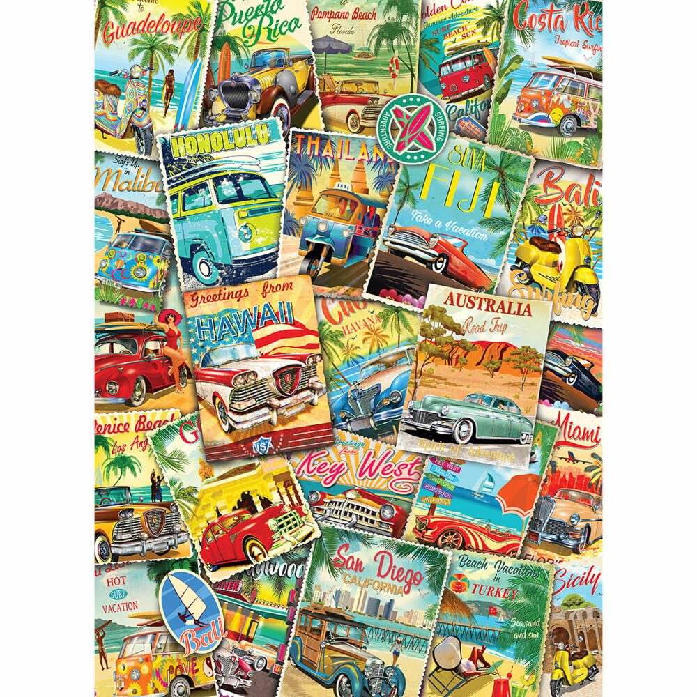 Eurographics Puzzle Alte Reisewerbung, Tourismus, 1000 Teile, 68 x 48 cm, 6000-5628