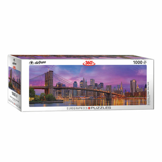 Eurographics Puzzle Brooklyn Bridge New York, 1000 Teile Panorama, 33 x 99 cm, 6010-5301