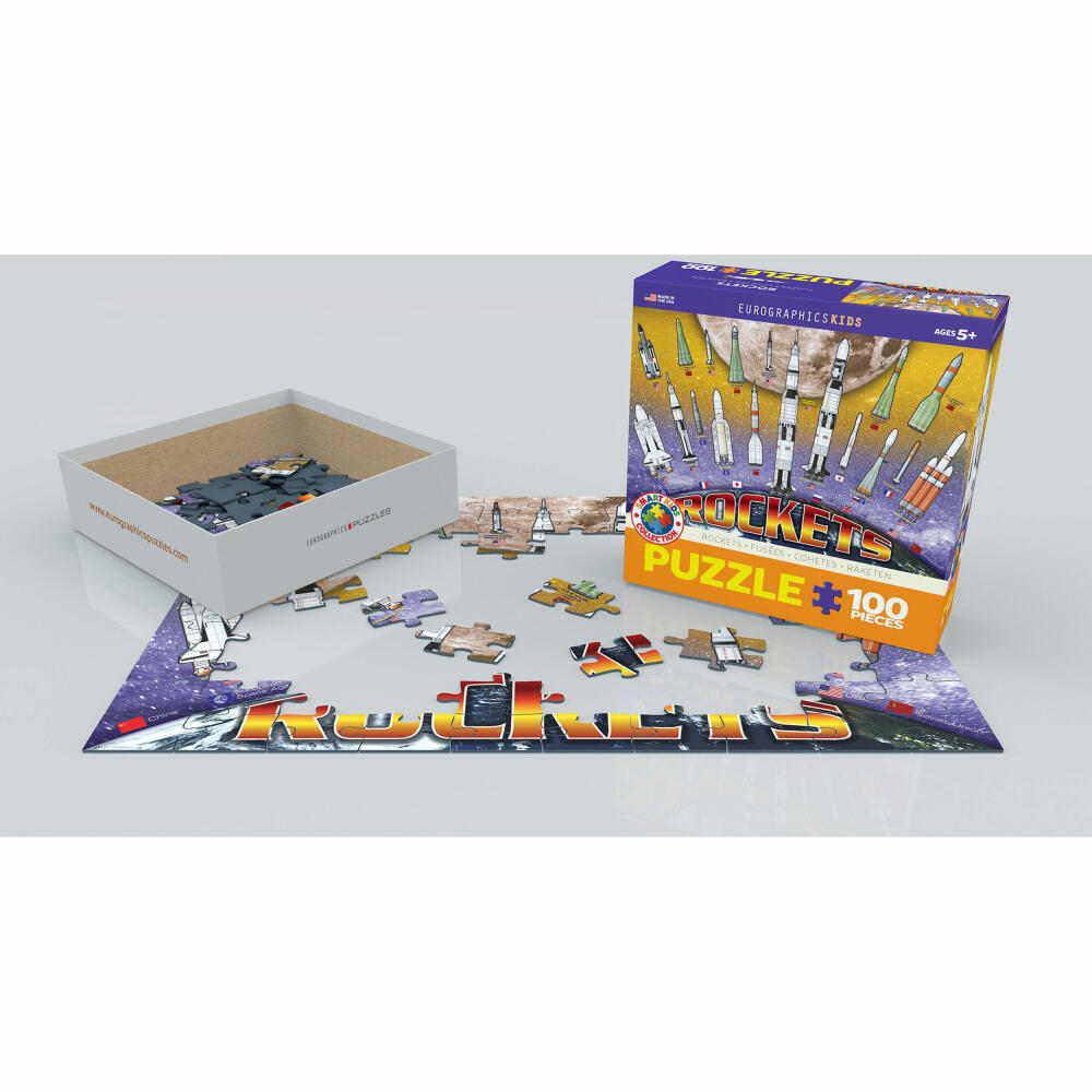 Eurographics Puzzle Raketen, Kinderpuzzle, 100 Teile, 48 x 33 cm, 6100-1015