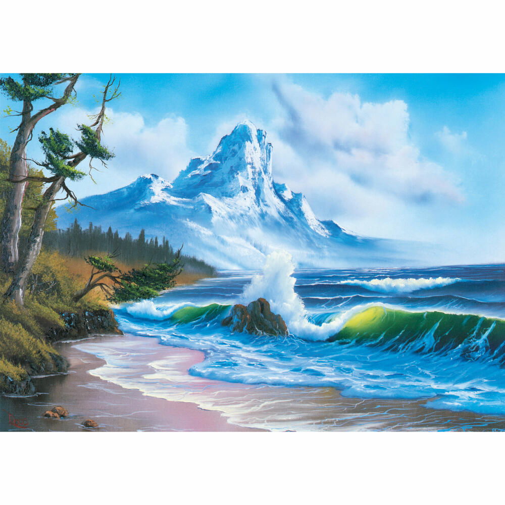 Schmidt Spiele Berg am Meer, Bob Ross, Erwachsenenpuzzle, Puzzle, ab 12 Jahre, 1000 Teile, 57537