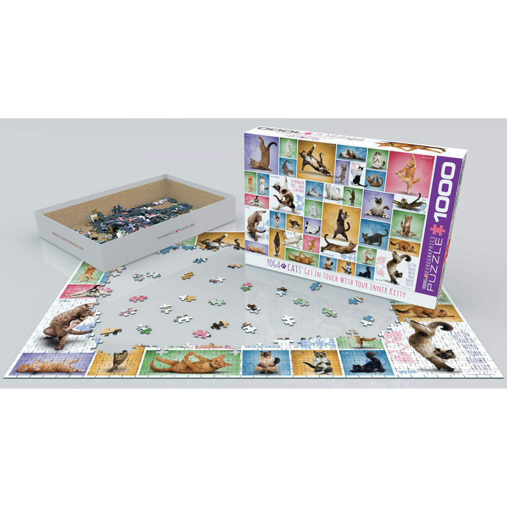 Eurographics Puzzle Yoga Katzen, 1000 Teile, 68 x 48 cm, 6000-0953