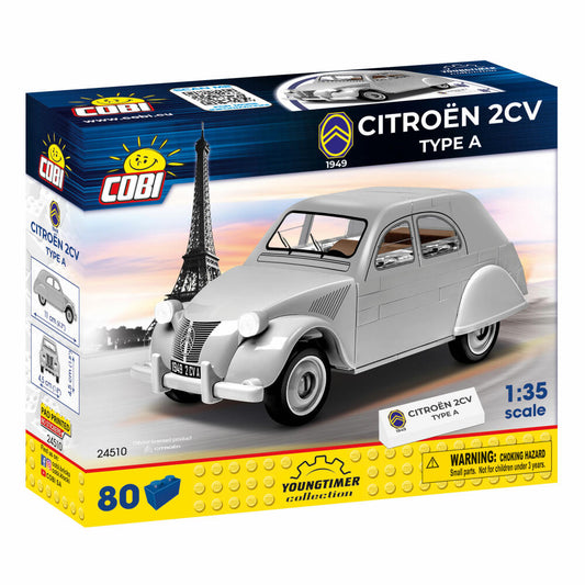 COBI Klemmbausteinset Citroen 2CV Type A 1949, Youngtimer Collection, Auto, Fahrzeug, Klemmbausteine, 80 Teile, 24510