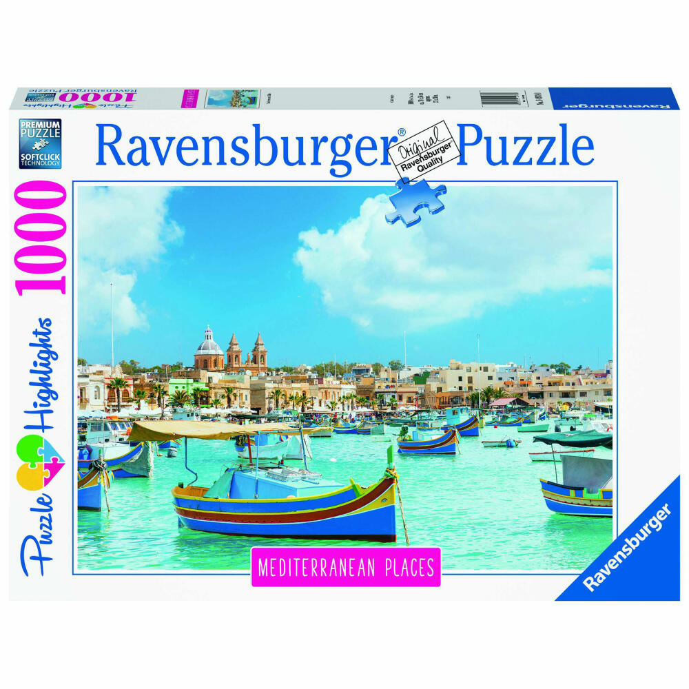 Ravensburger Puzzle Mediterranean Places 2020 Malta, Erwachsenenpuzzle, Puzzles, 1000 Teile, 14978