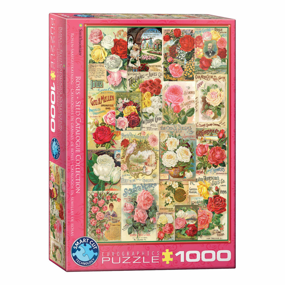 Eurographics Puzzle Rosen Saatgutkataloge, 1000 Teile, 68 x 48 cm, 6000-0810