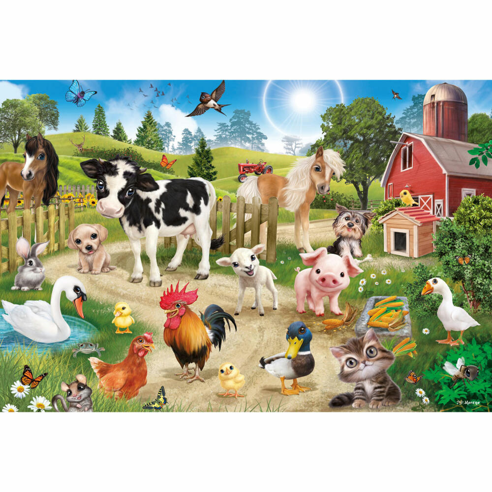 Schmidt Spiele Animal Club Bauernhoftiere, Kinderpuzzle, Kinder Puzzle, Kinderpuzzles, 60 Teile, 56369