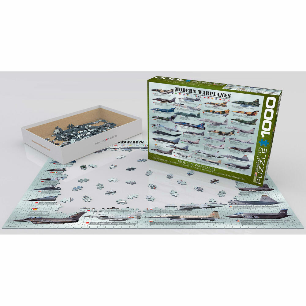 Eurographics Puzzle Moderne Kampfflugzeuge, 1000 Teile, 68 x 48 cm, 6000-0076