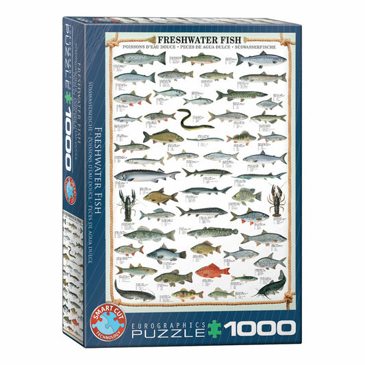 Eurographics Puzzle Süßwasserfische, Tiere, 1000 Teile, 68 x 48 cm, 6000-0312