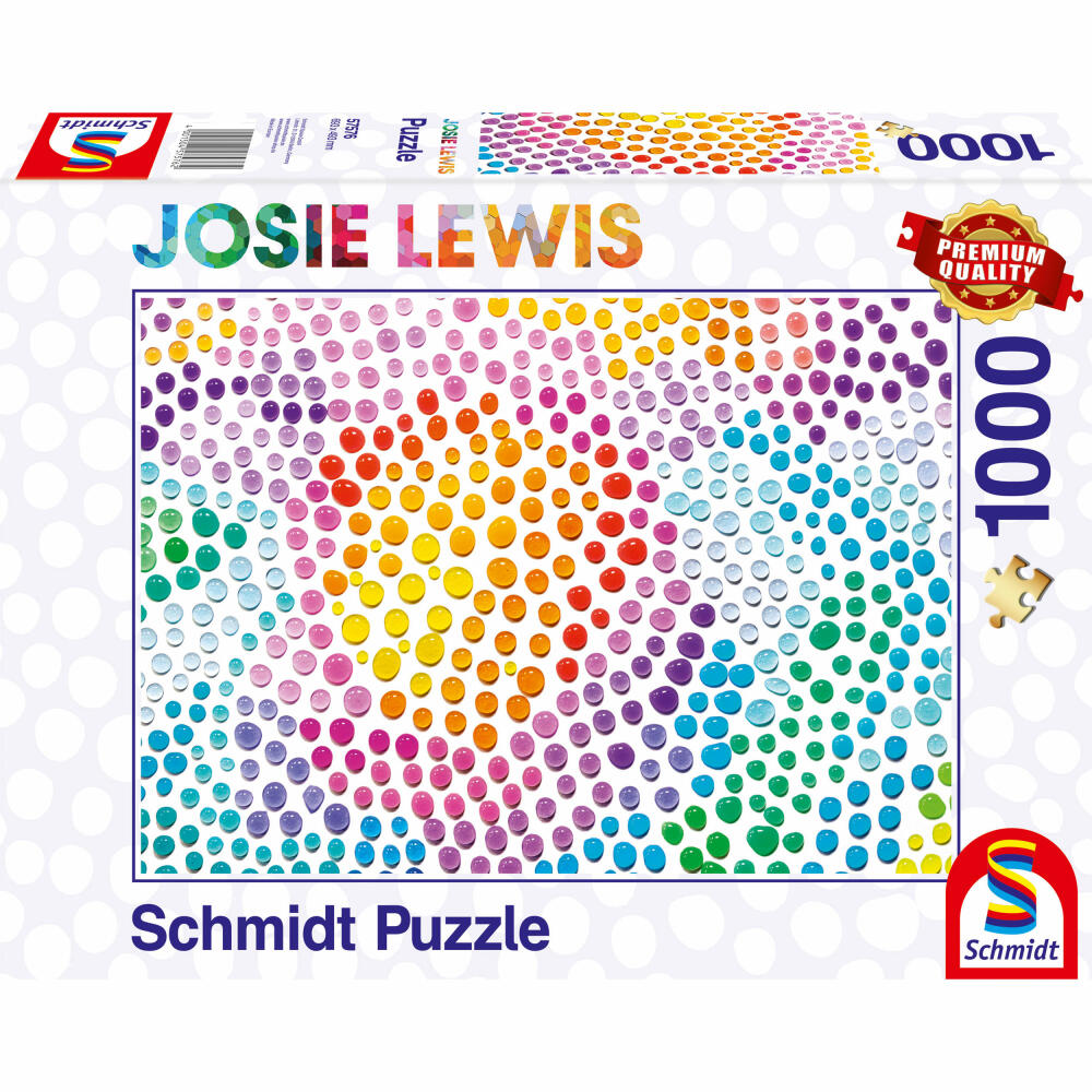 Schmidt Spiele Farbige Seifenblasen, Josie Lewis, Erwachsenenpuzzle, Puzzle, ab 12 Jahre, 1000 Teile, 57576