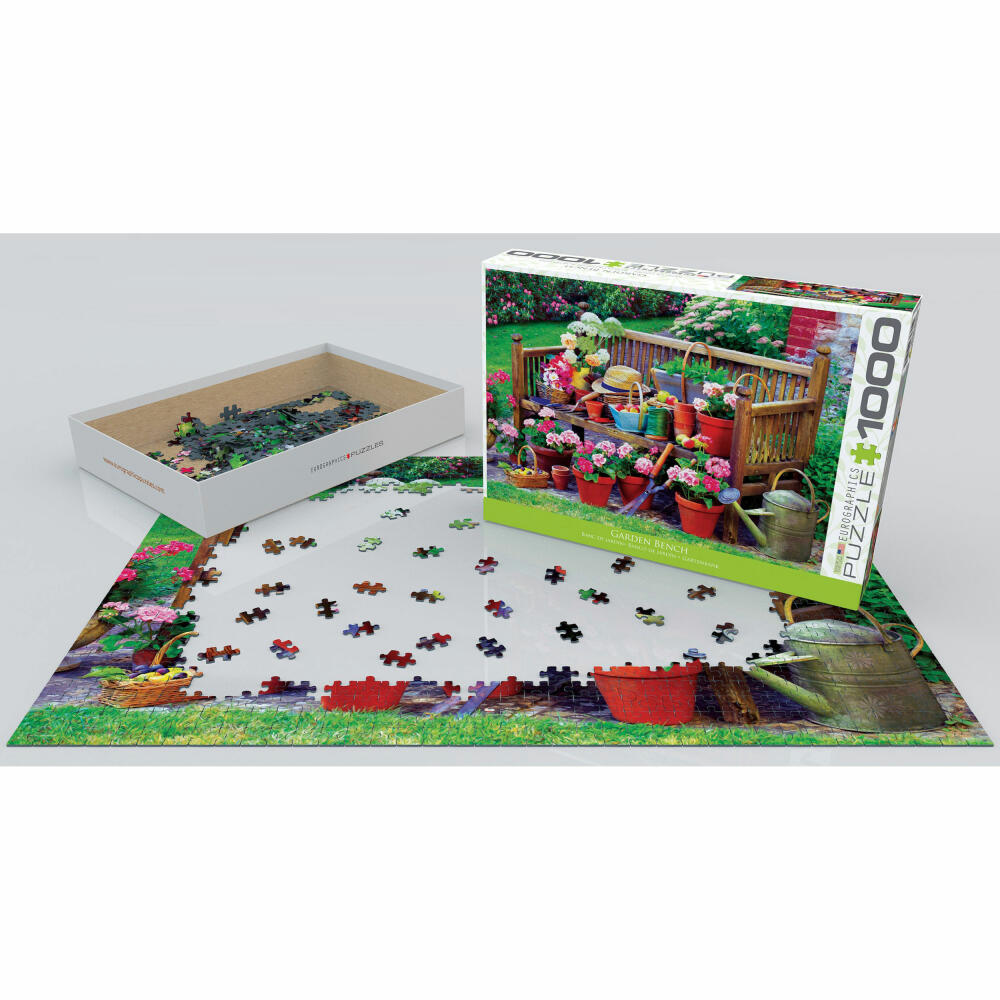 Eurographics Puzzle Gartenbank, Gärtnerei, 1000 Teile, 68 x 48 cm, 6000-5345