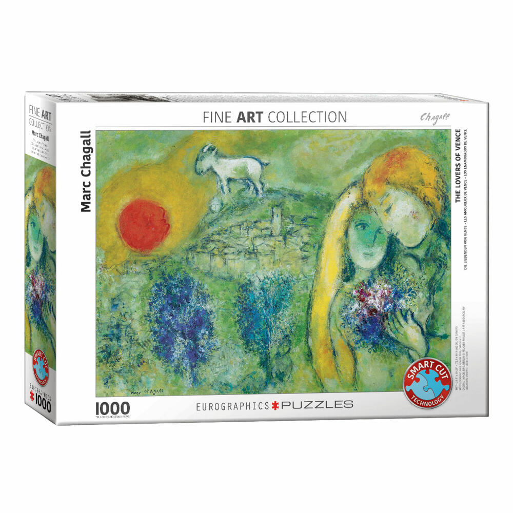 Eurographics Puzzle Die Liebenden von Vence von Marc Chagall, 1000 Teile, 68 x 48 cm, 6000-0848