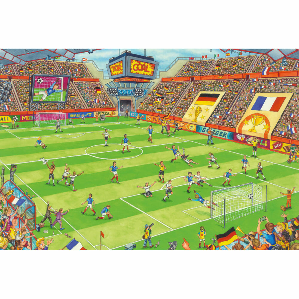 Schmidt Spiele Puzzle Finale im Fußballstadion, Kinderpuzzle, Standard, Kinder Puzzle, 150 Teile, 56358