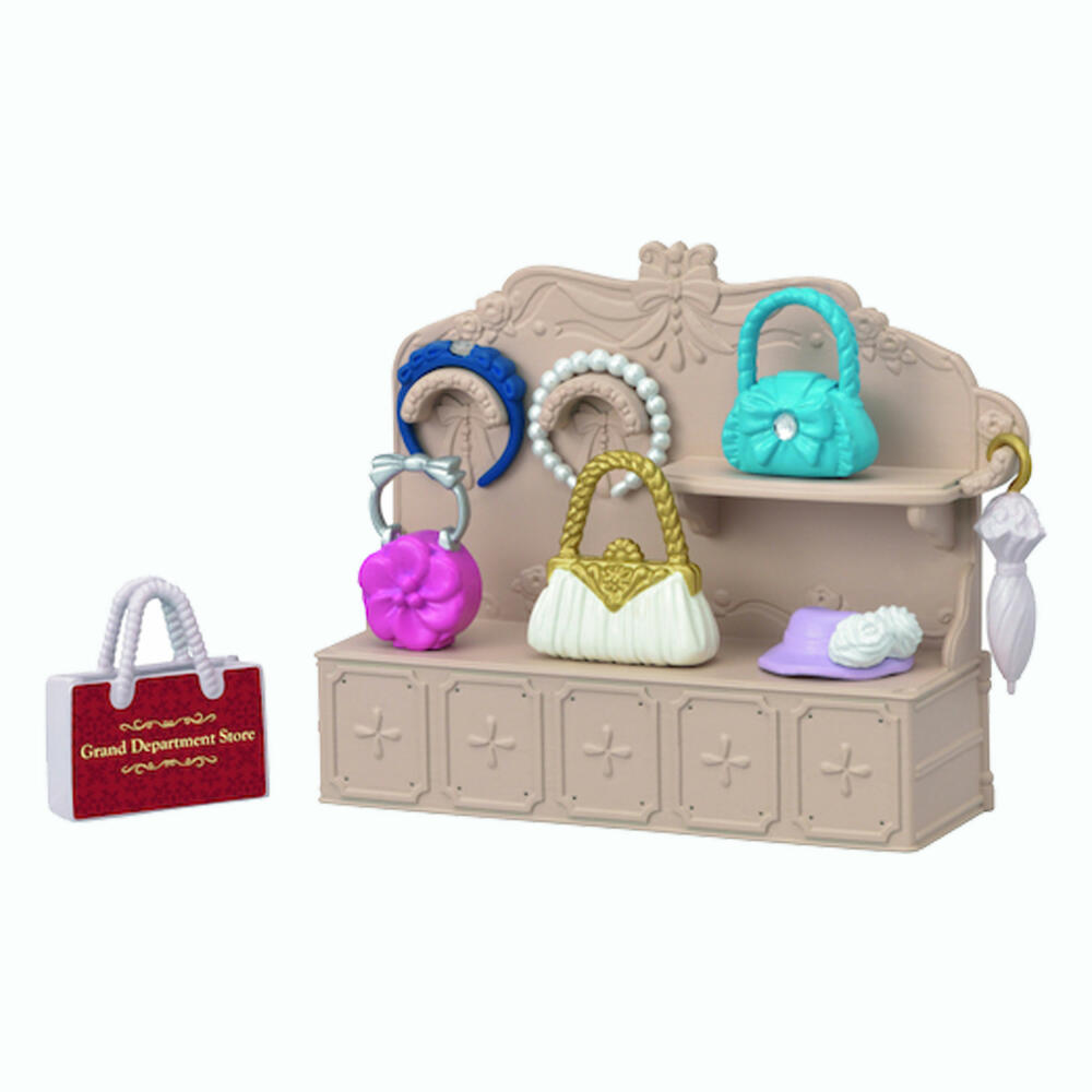 Sylvanian Families Town Series Fashion Set, Handtaschen, Haarschmuck, Hut, Spiegel, 6015