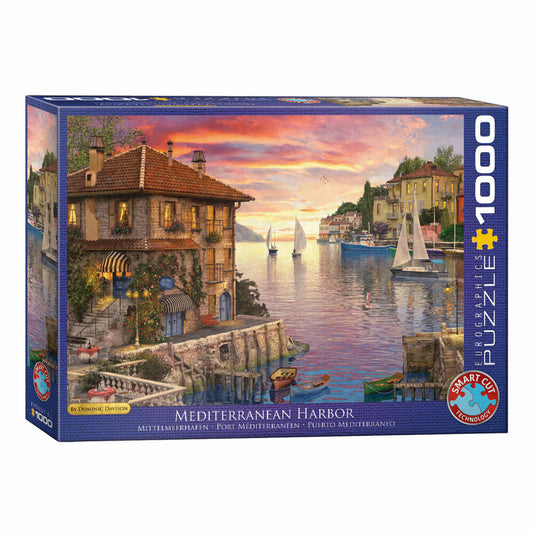 Eurographics Puzzle Mittelmeerhafen von Dominic Davison, 1000 Teile, 68 x 48 cm, 6000-0962