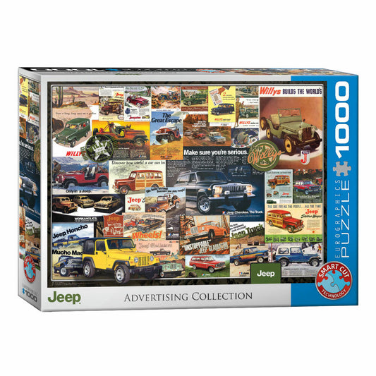 Eurographics Puzzle Jeep Werbung, Werbeplakate, 1000 Teile, 68 x 48 cm, 6000-0758