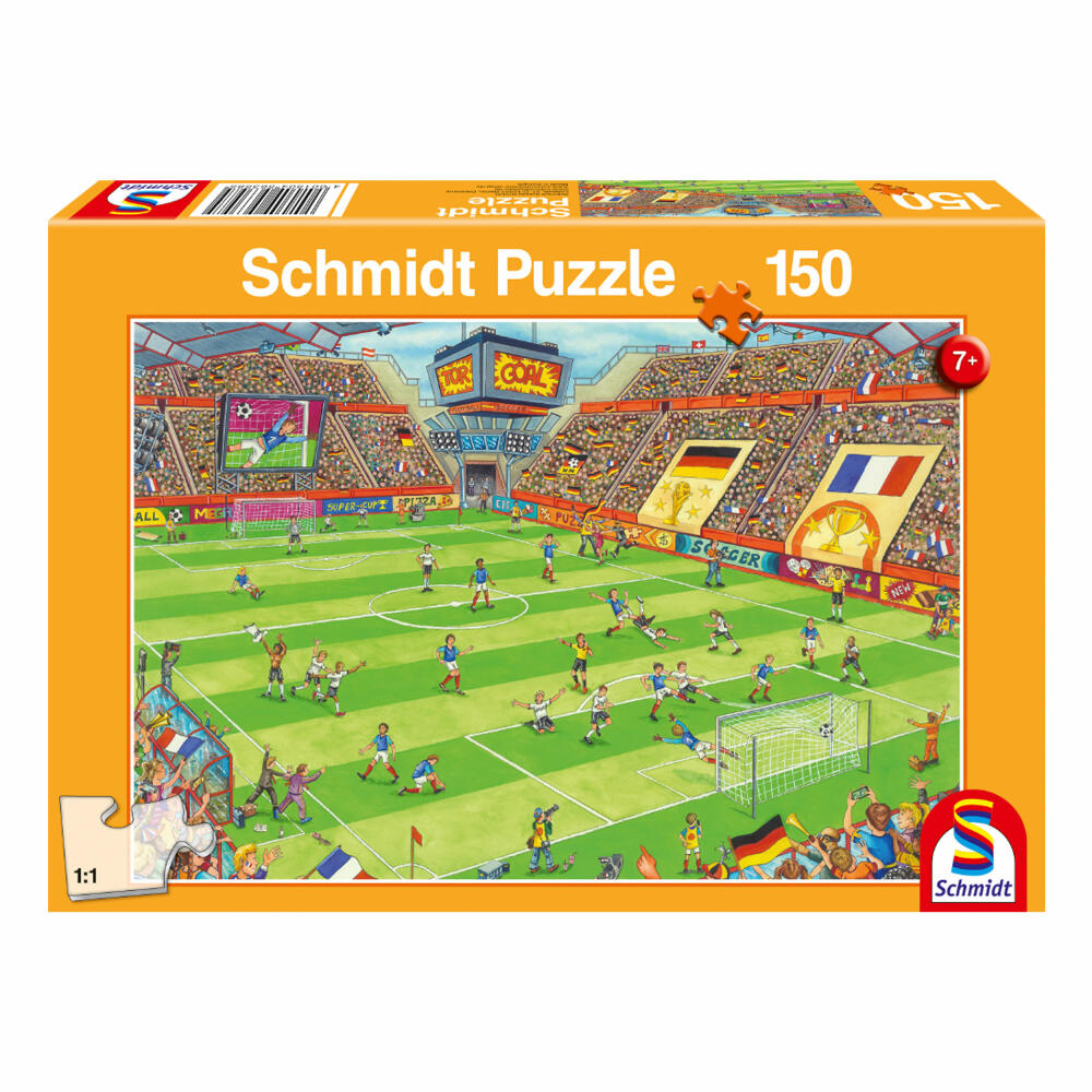 Schmidt Spiele Puzzle Finale im Fußballstadion, Kinderpuzzle, Standard, Kinder Puzzle, 150 Teile, 56358