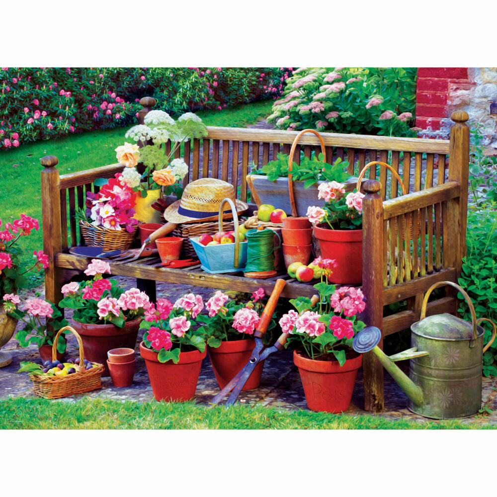 Eurographics Puzzle Gartenbank, Gärtnerei, 1000 Teile, 68 x 48 cm, 6000-5345