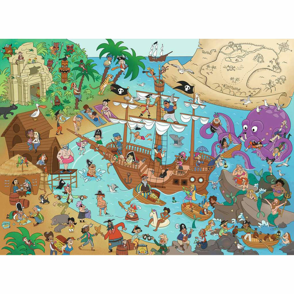 Ravensburger Die Piratenbucht, Puzzle, Kinderpuzzle, Legespiel, Kinder, 150 Teile XXL, 13349