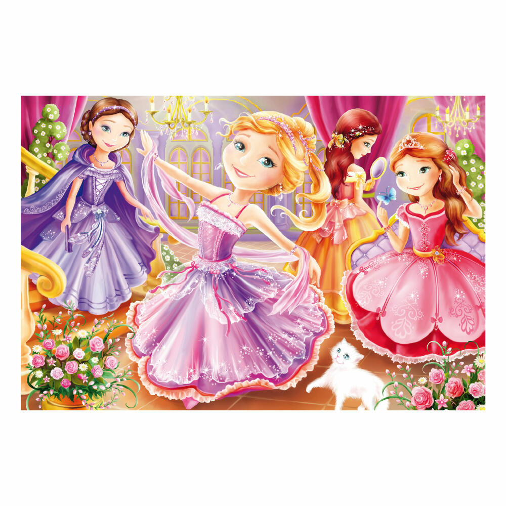 Schmidt Spiele Puzzleposter Märchenhafte Prinzessin, Kinderpuzzle, 3 x 24 Teile, Puzzle, Puzzlespiel, Ab 3 Jahren, 56217