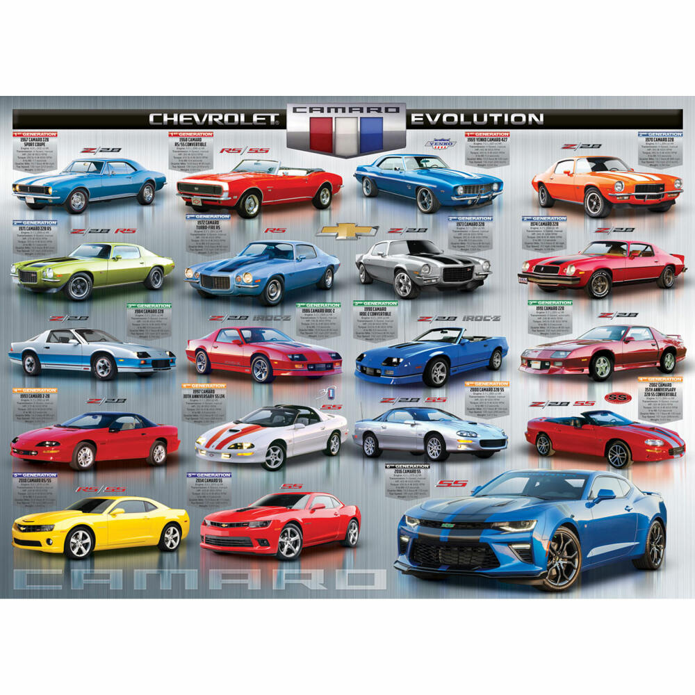 Eurographics Puzzle Chevrolet Camaro Evolution, Auto, Sportwagen, 1000 Teile, 68 x 48 cm, 6000-0733