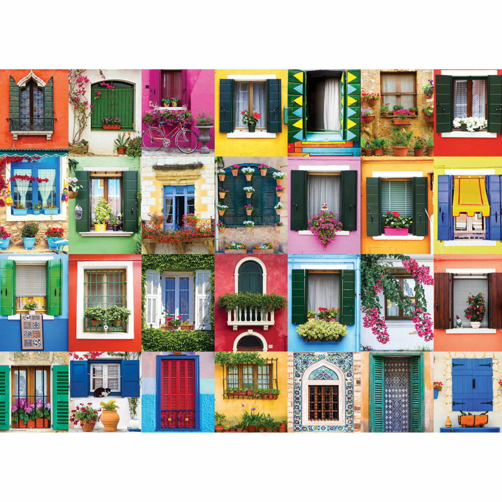 Eurographics Puzzle Mittelmeerfenster, Fenster, 1000 Teile, 68 x 48 cm, 6000-5350