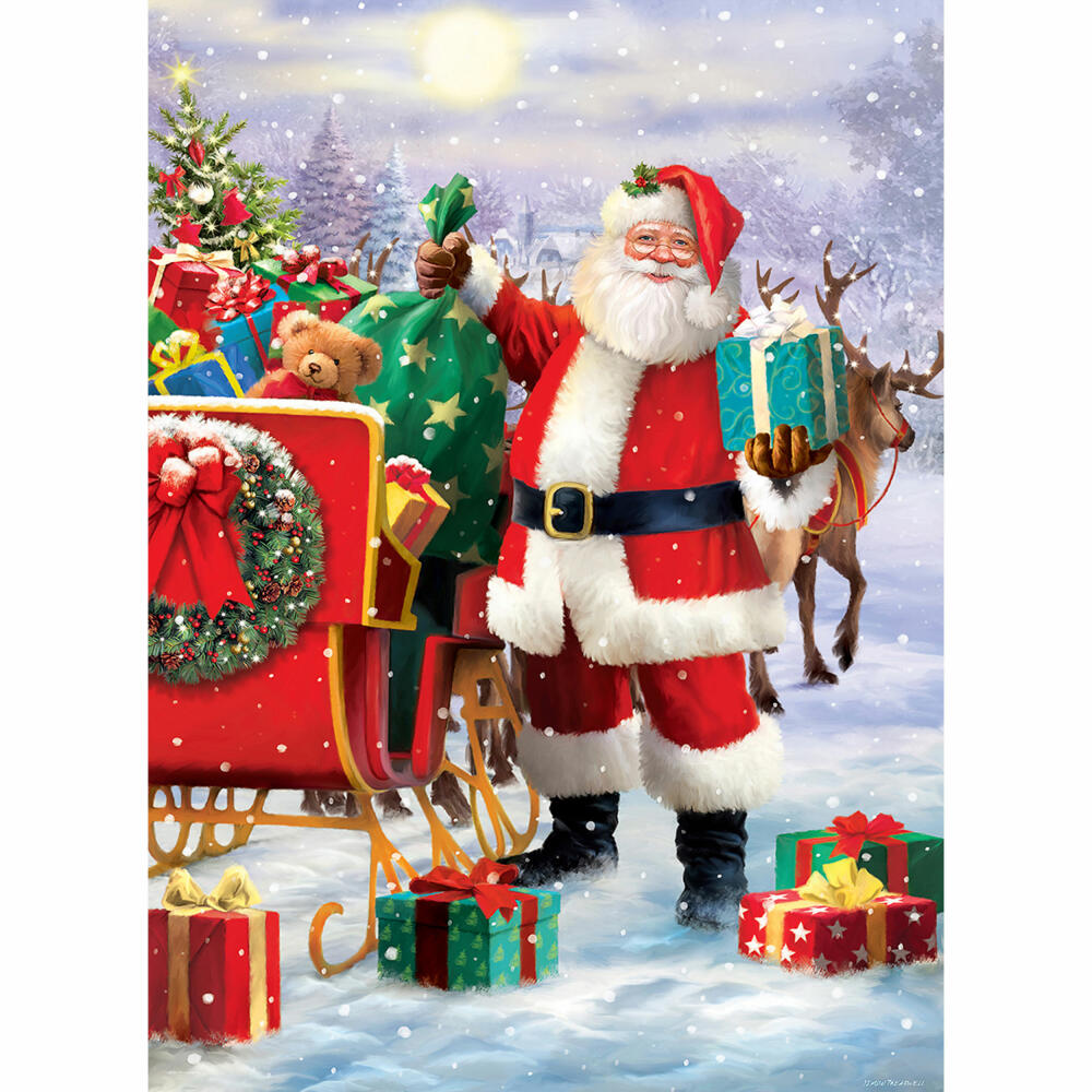 Eurographics Puzzle Nikolaus mit Schlitten von Simon Tread, 1000 Teile, 68 x 48 cm, 6000-5639