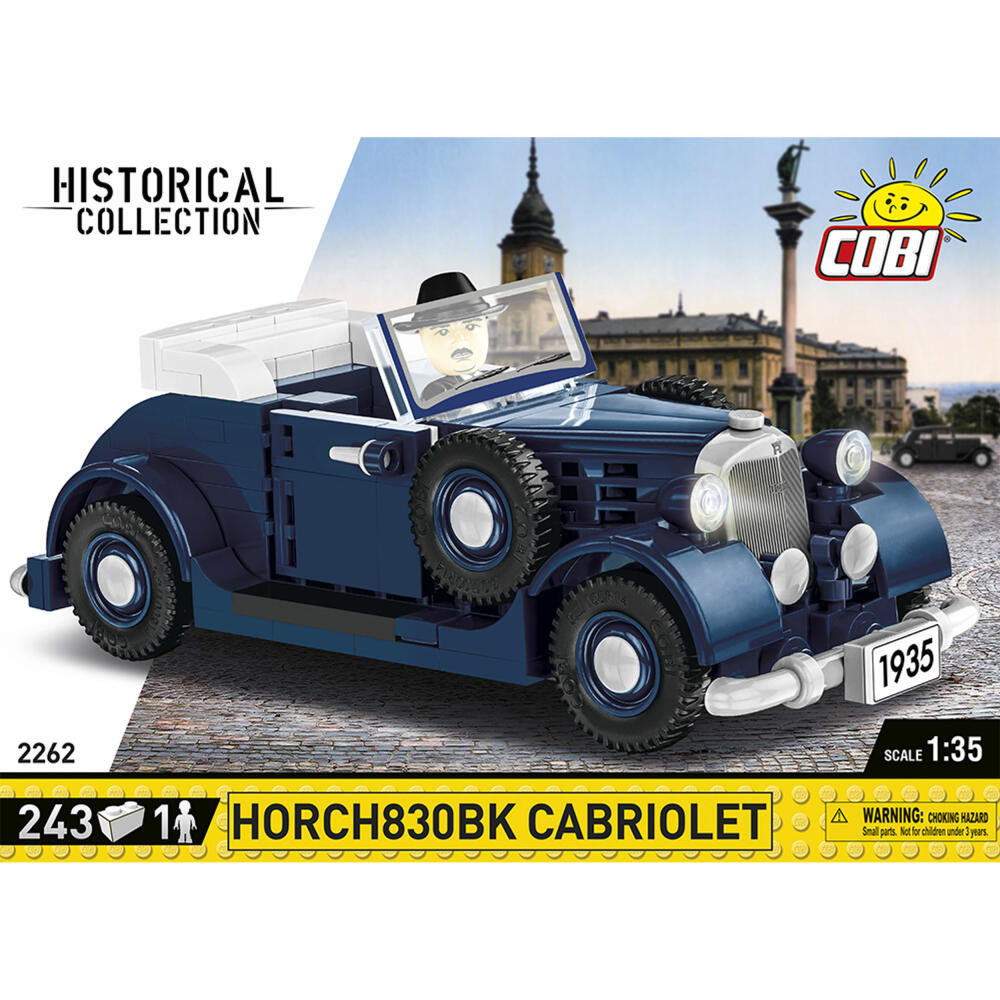 Cobi Klemmbausteinset Horch 830BK Cabriolet, World War 2, Fahrzeug, Spielzeug, 243 Teile, 2262