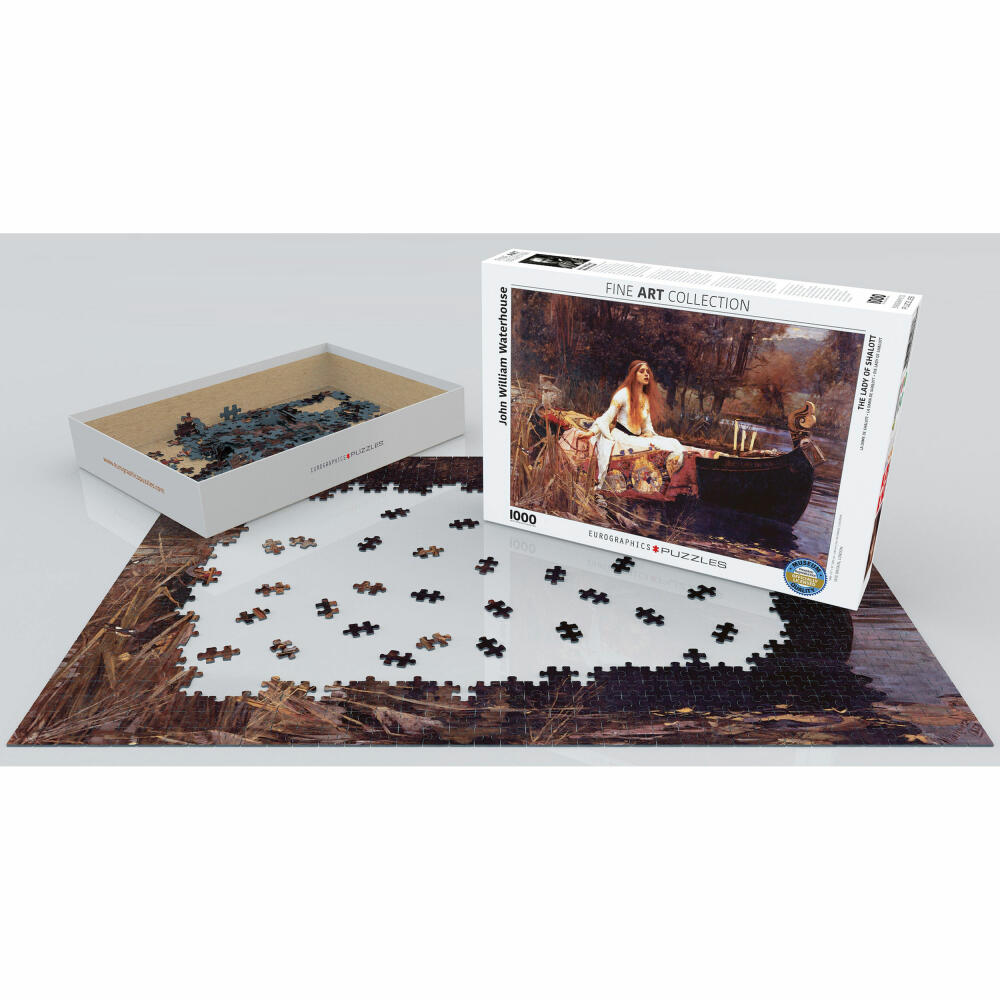 Eurographics Puzzle Die Lady of Shalott von John Waterhouse, 1000 Teile, 68 x 48 cm, 6000-1133