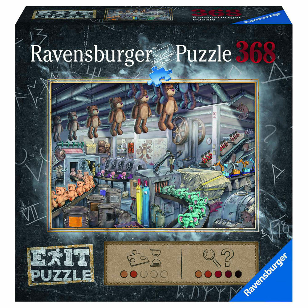 Ravensburger Exit Puzzle In der Spielzeugfabrik, Erwachsenenpuzzle, Ratespiel, Rätsel, Erwachsenen Puzzles, 368 Teile, 16484