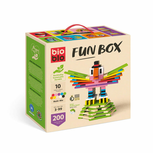 Bioblo Fun Box Multi-Mix, mit 200 Bausteinen, Bioblos, Bausteine, Konstruktionsbausteine, Spielzeug, 64024