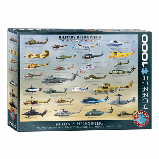 Eurographics Puzzle Militärhelikopter, Hubschrauber, 1000 Teile, 68 x 48 cm, 6000-0088