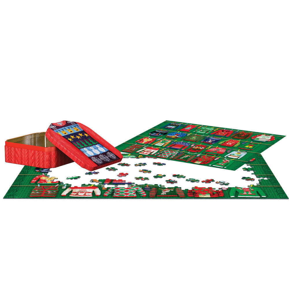 Eurographics Puzzle Ugly Christmas Sweaters in Puzzledose, 550 Teile, 33 x 48 cm, 8551-5662