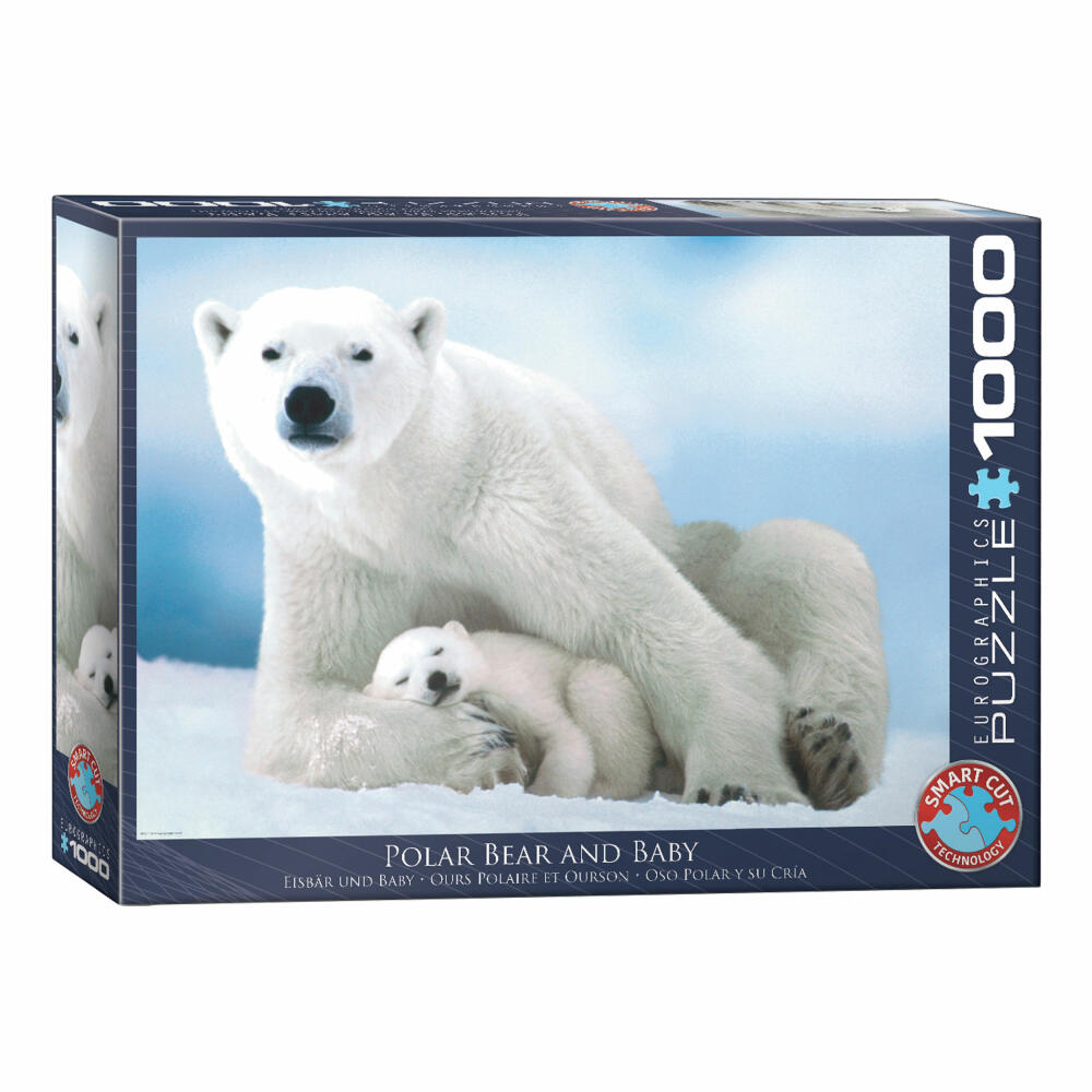 Eurographics Puzzle Eisbär & Baby, Eisbären, 1000 Teile, 68 x 48 cm, 6000-1198