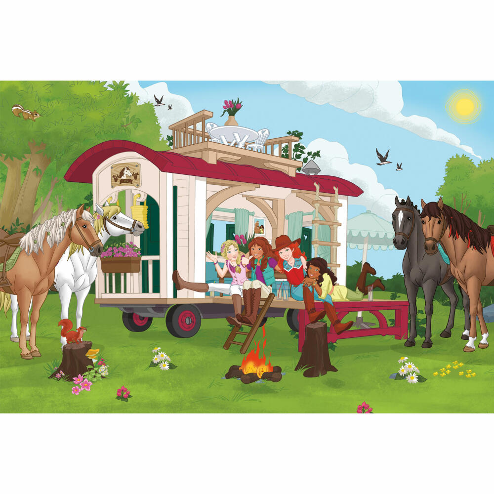 Schmidt Spiele Schleich Horse Club Hannoveraner Fohlen Falbe, Puzzle, Kinderpuzzle, mit Add-on, 100 Teile, 56463