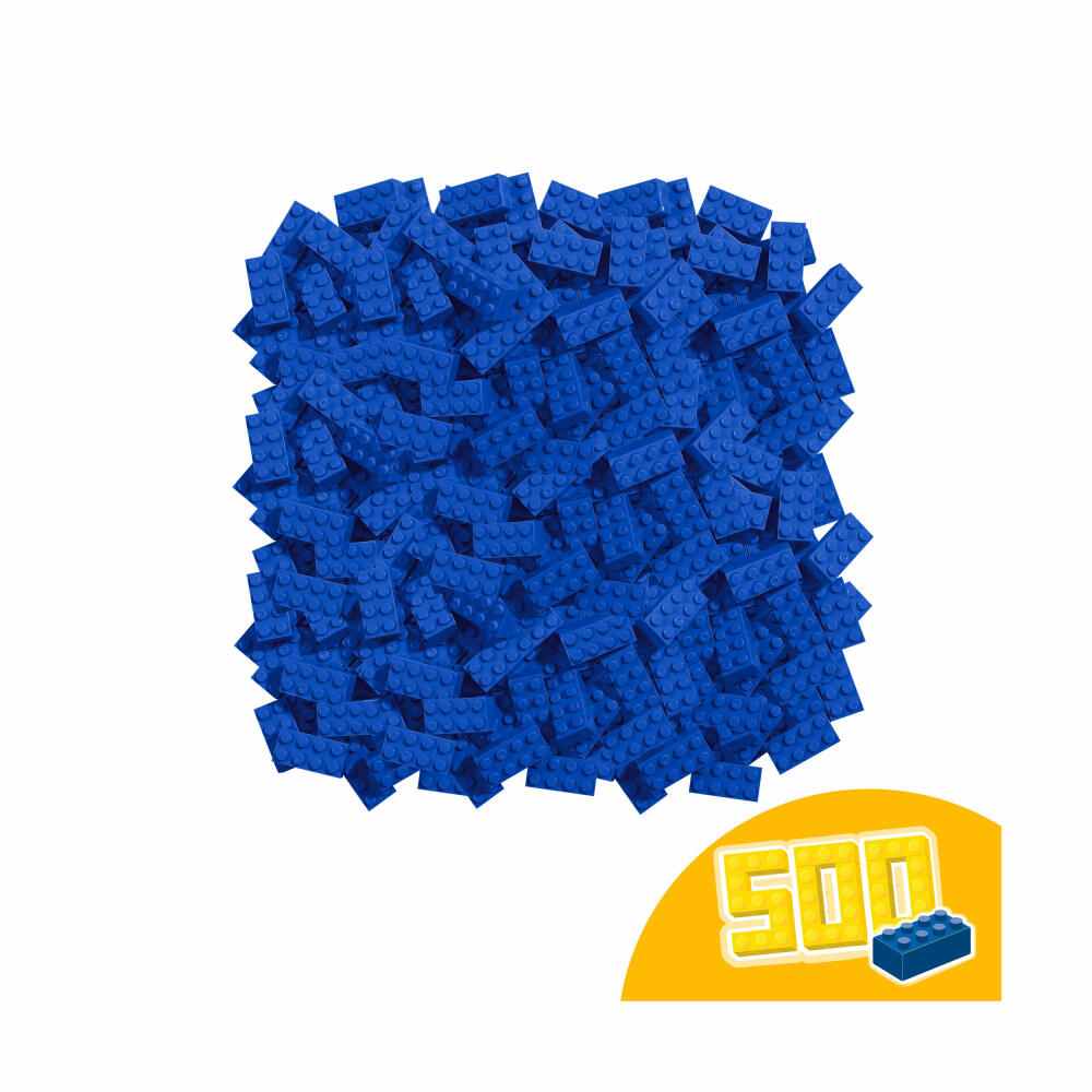 Simba Blox 500 Blaue 8er Steine lose, Bausteine, Bauklötze, Kinder Spielzeug, 500 Stück, Blau, 104118925