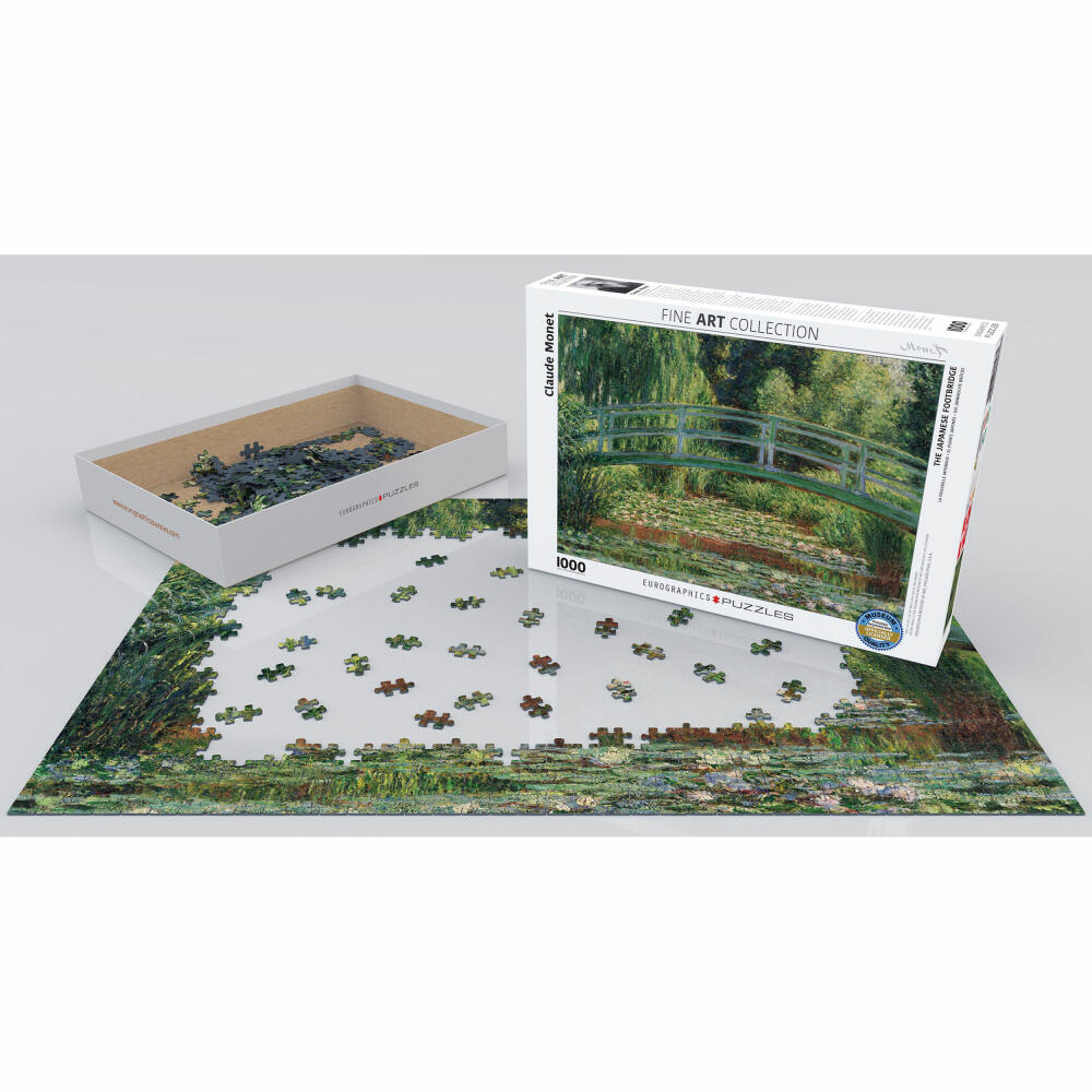 Eurographics Puzzle Japanische Brücke von Claude Monet, 1000 Teile, 68 x 48 cm, 6000-0827