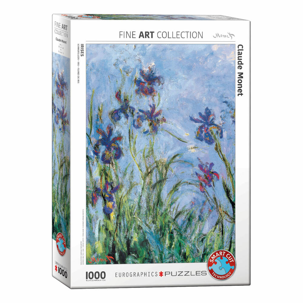 Eurographics Puzzle Schwertlilien von Claude Monet, 1000 Teile, 68 x 48 cm, 6000-2034