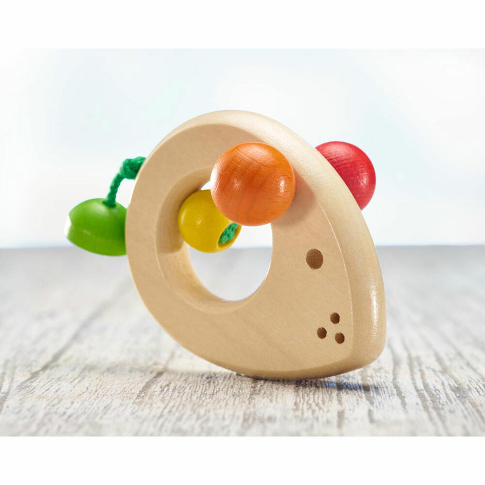 Selecta Spielzeug Topino Maus-Greifling, Greifling, Babyspiel, Babyspielzeug, Holz, 8 cm, 61030