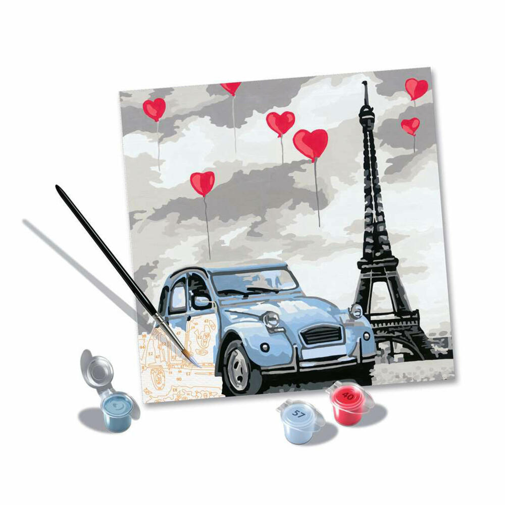 Ravensburger CreArt Lovely Paris, Malen nach Zahlen, Malset, Malvorlage, Malen, 28996