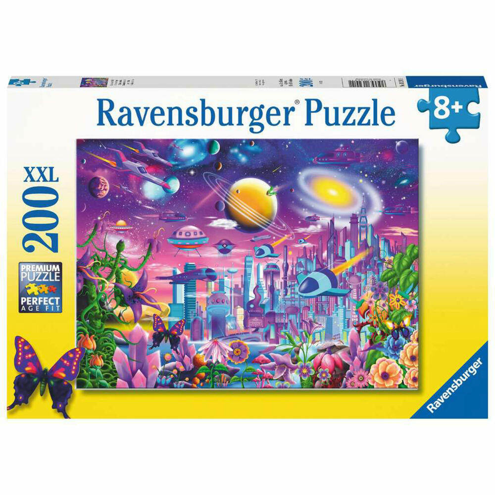 Ravensburger Kosmische Stadt, Puzzle, Kinderpuzzle, Legespiel, Kinder, 200 Teile XXL, 13291