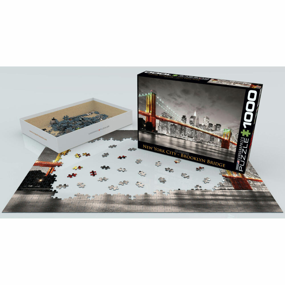 Eurographics Puzzle New York City Brooklyn Bridge, 1000 Teile, 68 x 48 cm, 6000-0662