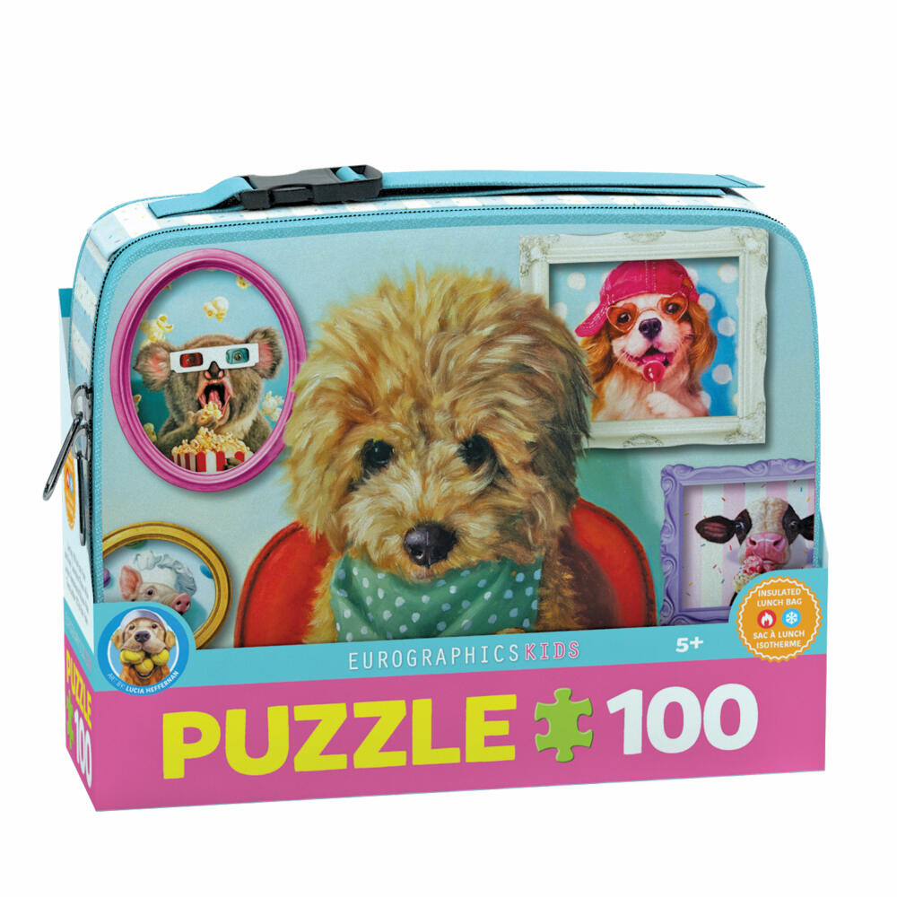 Eurographics Puzzle Dinner Time by Heffernan mit Lunchbox, 100 Teile, 48 x 33 cm, 9100-5818