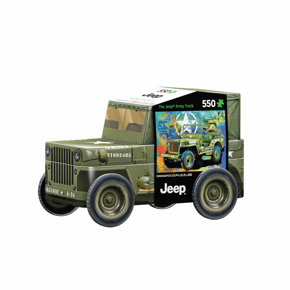 Eurographics Puzzle Armee Jeep in Puzzledose, 550 Teile, 33 x 48 cm, 8551-5598