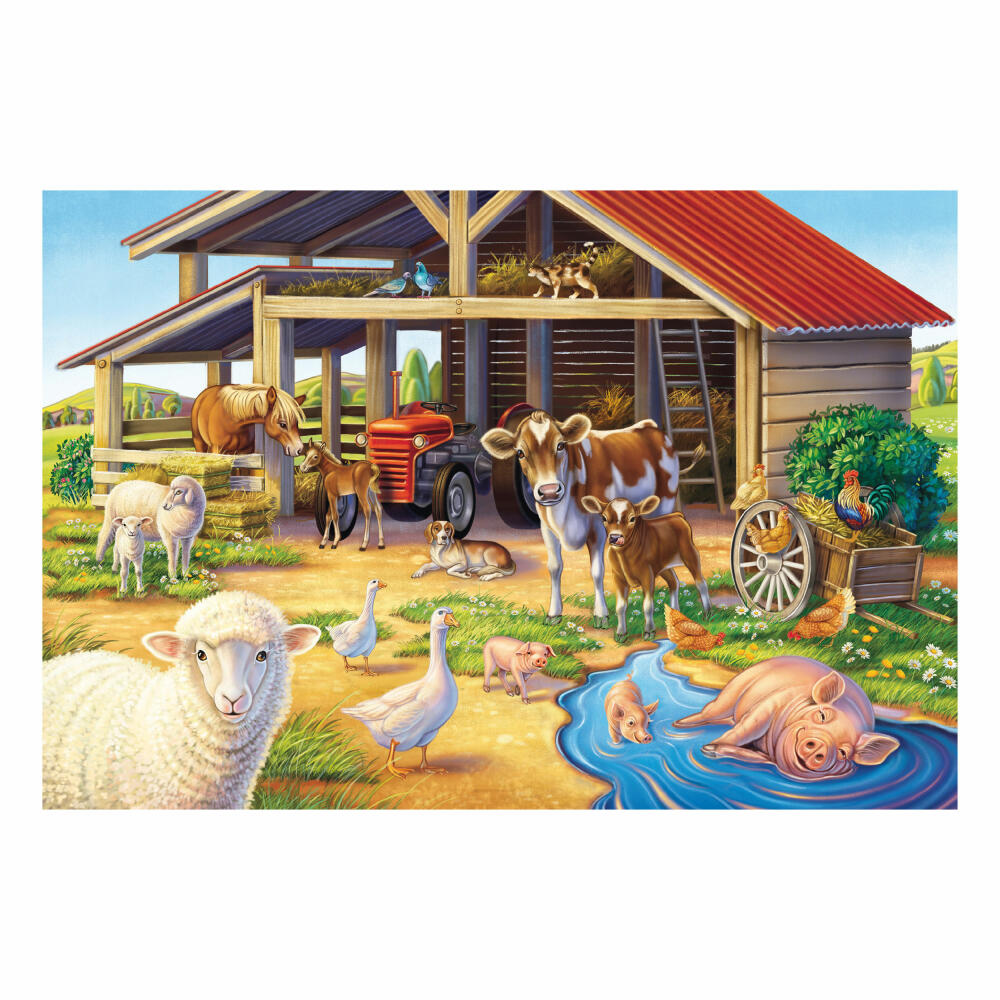 Schmidt Spiele Tiere Alle meine Lieblingstiere, Kinderpuzzle, 3 x 48 Teile, Puzzle, Puzzlespiel, Ab 4 Jahren, 56203