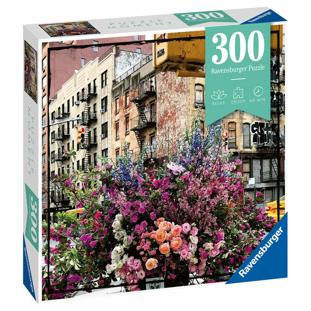 Ravensburger Puzzle Moment Flowers in New York, Erwachsenenpuzzle, Kinderpuzzle, Puzzles, 300 Teile, 12964