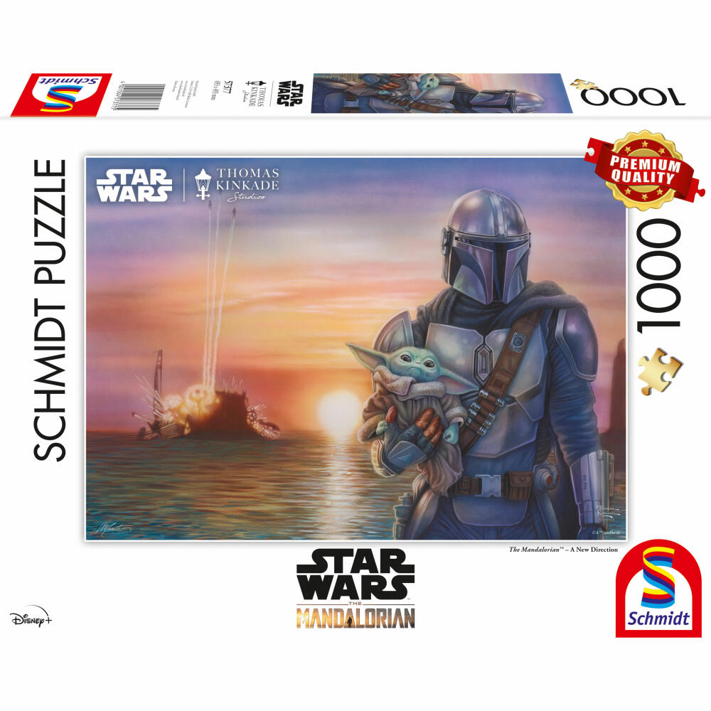 Schmidt Spiele Lucas Film, The Mandalorian, A New Direction, Thomas Kinkade, Erwachsenenpuzzle, Puzzle, ab 12 Jahre, 1000 Teile, 57377