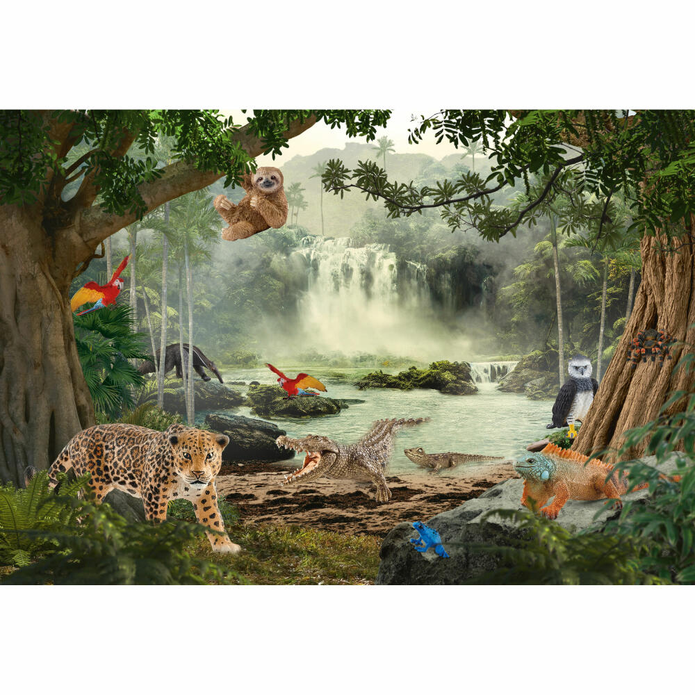 Schmidt Spiele Schleich Wild Life Im Regenwald, Puzzle, Kinderpuzzle, mit Add-on, 100 Teile, 56467